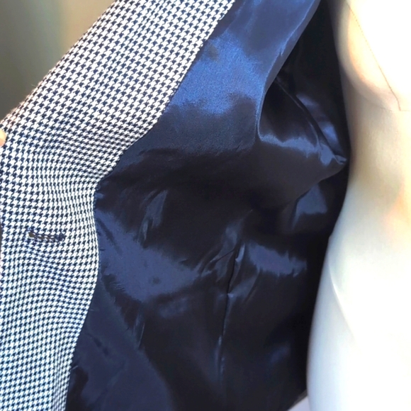 Vintage 80/90's Pendleton black/ white Houndstooth blazer, sz 12. - Picture 4 of 10